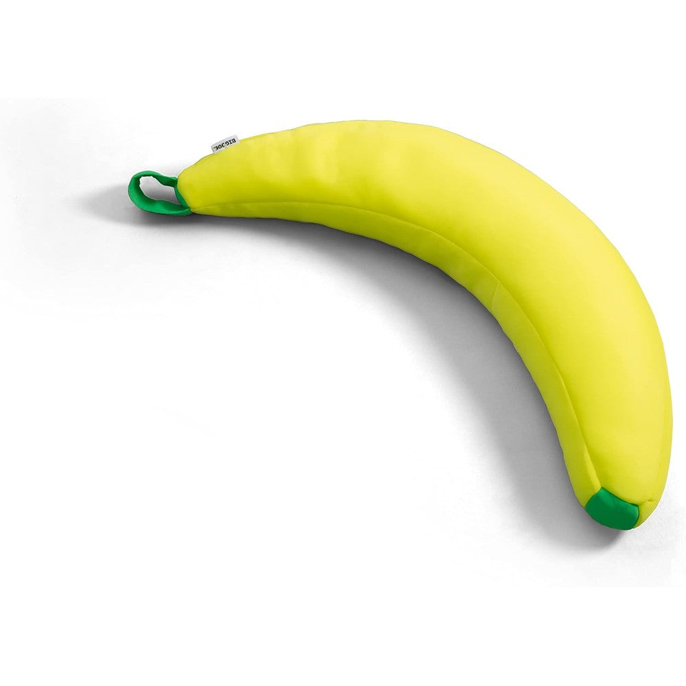 Big Joe Banana Pool Noodle Float front view showing the vibrant yellow fruit pattern design.
