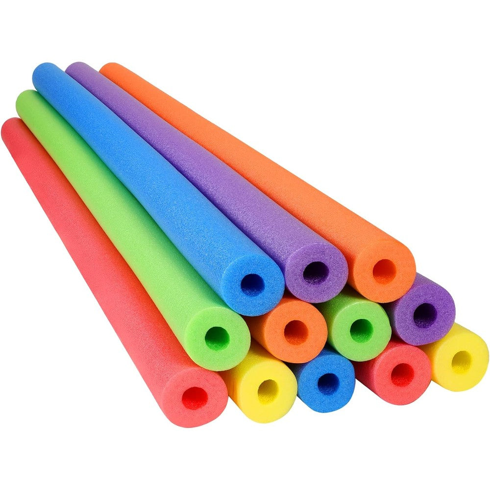 Nezyo 12 pack jumbo pool noodles front view showcase for swimming pool flotation