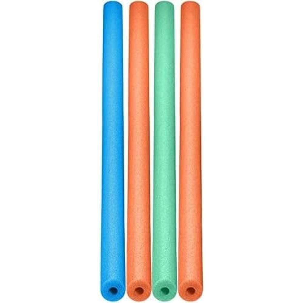 Tundra Multipurpose Foam Pool Noodles four pack front view showing vibrant assorted colors.