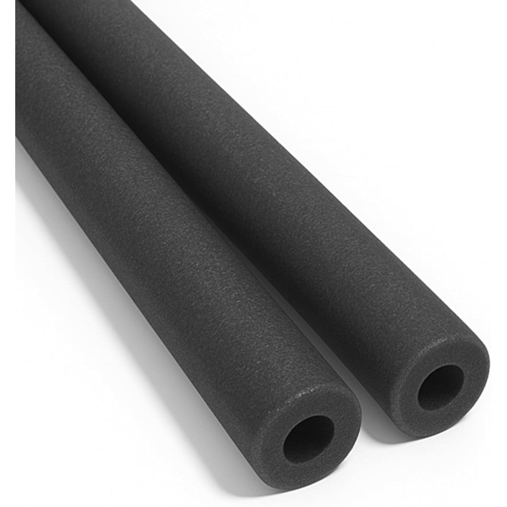 Oodles of Noodles Deluxe Foam Pool Noodles front view showing the two pack of black premium swim tubes.