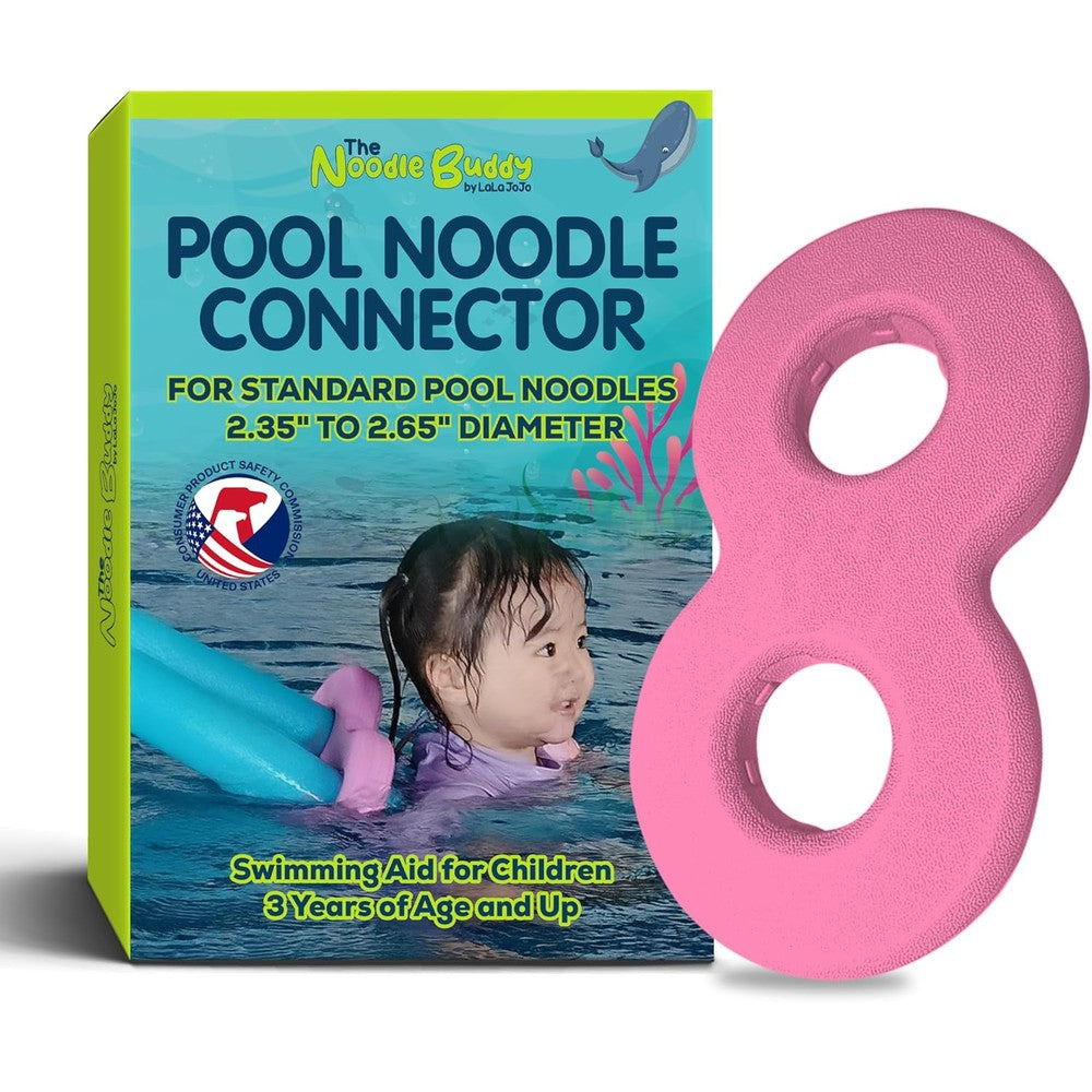 LaLa JoJo Pink Noodle Buddy pool noodle accessory front view showing figure eight design.