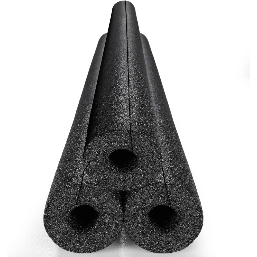 Pangda 3 Pack Pool Noodles front view showing three premium black hollow pre-slit foam tubes.