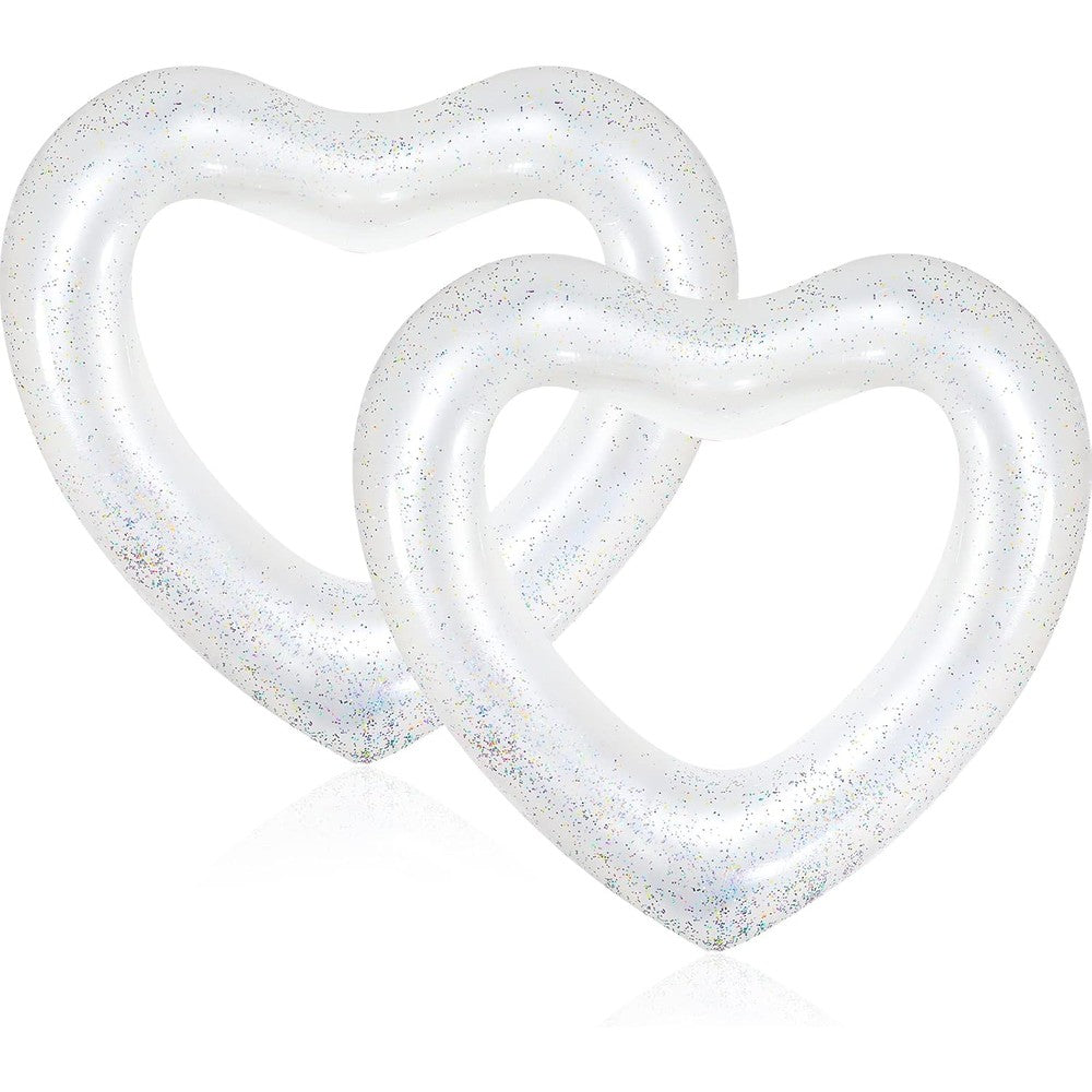 Sumind heart pool float set front view