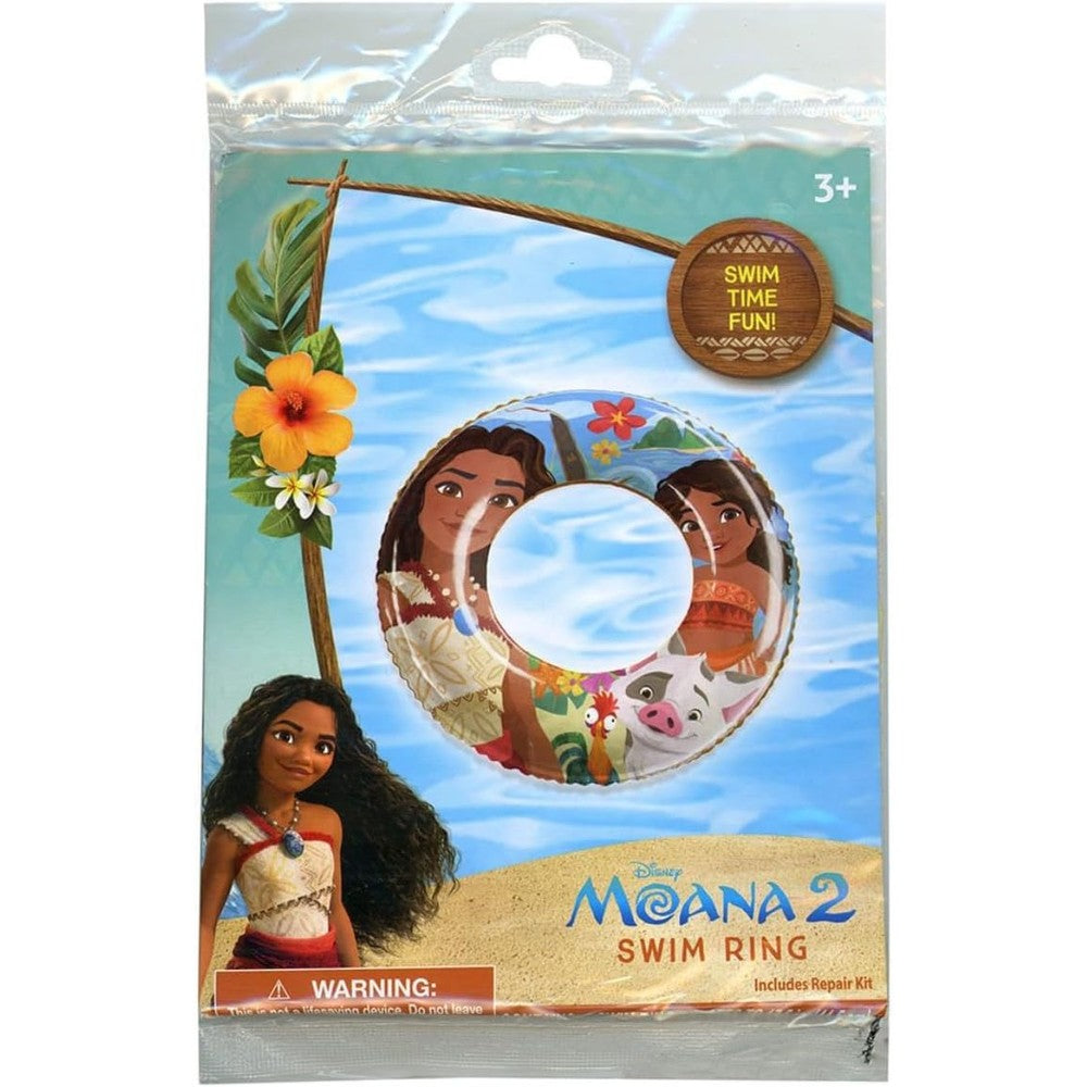 Disney Moana 2 character inflatable swimming pool float ring front view for kids