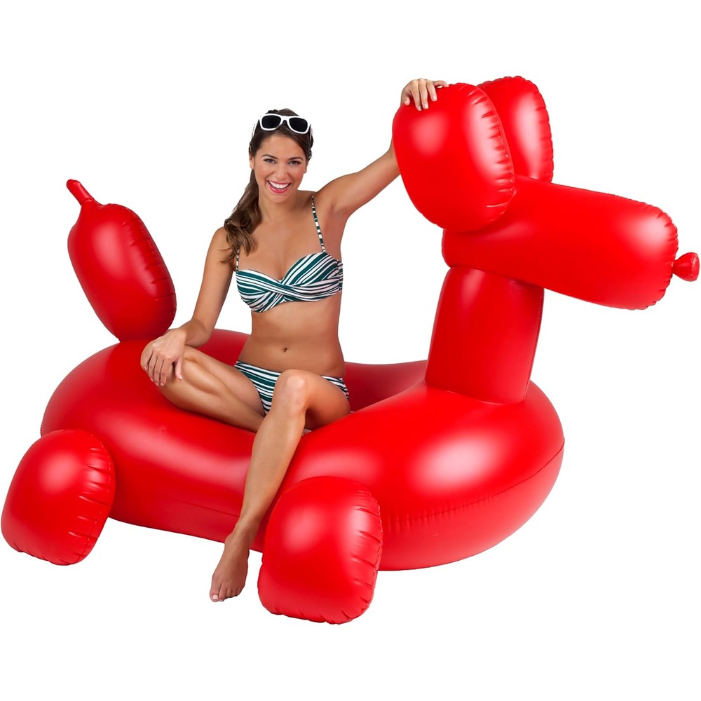 BigMouth Inc. Giant Balloon Animal Pool Float front view in a swimming pool