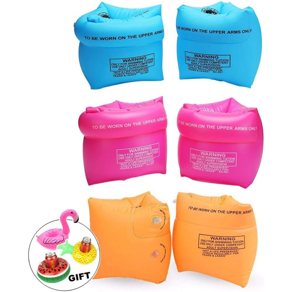 Jiareet PVC arm floaties front view for kids and adults