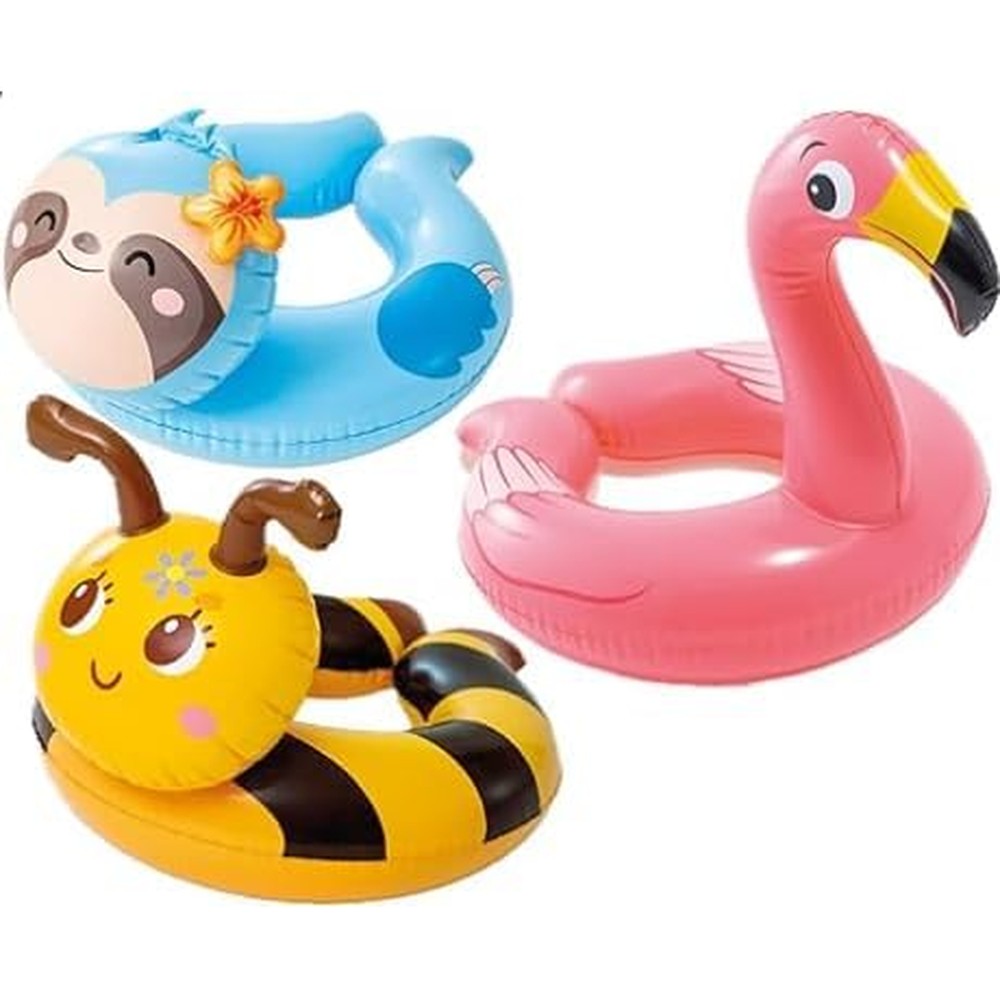 Intex animal head split ring pool floats 3 pack front view
