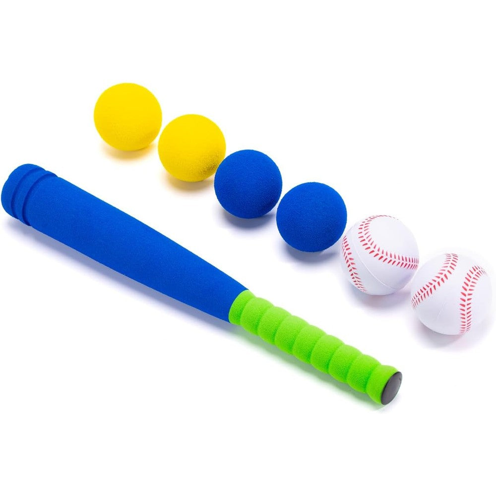 CeleMoon 16.5 inch blue foam baseball bat toy set front view
