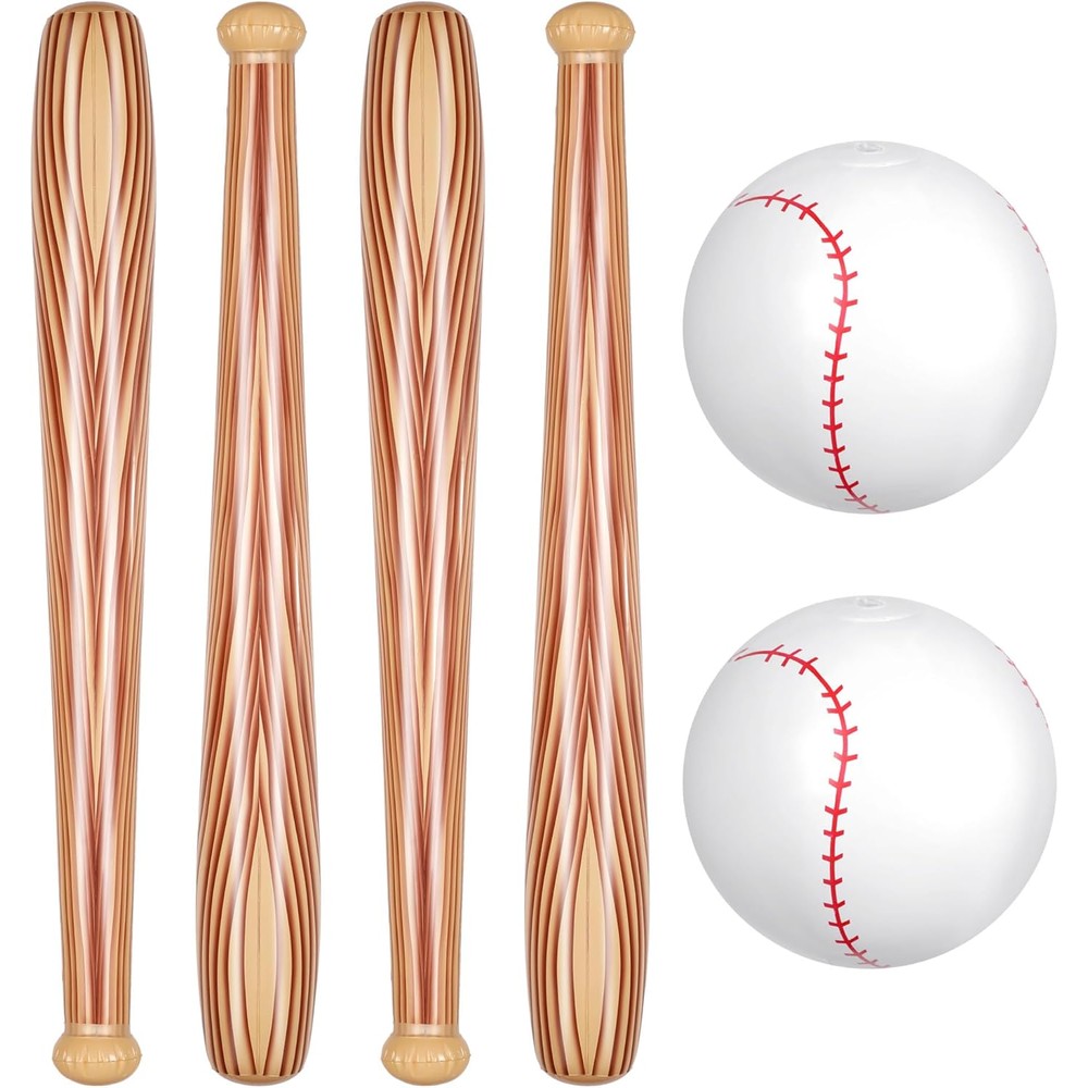 Lewtemi inflatable baseball bat and ball set front view