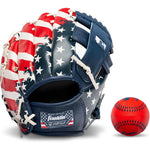 Franklin Sports kids teeball glove and ball set front view