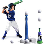 Qdragon 2 in 1 T-Ball set for kids blue front view