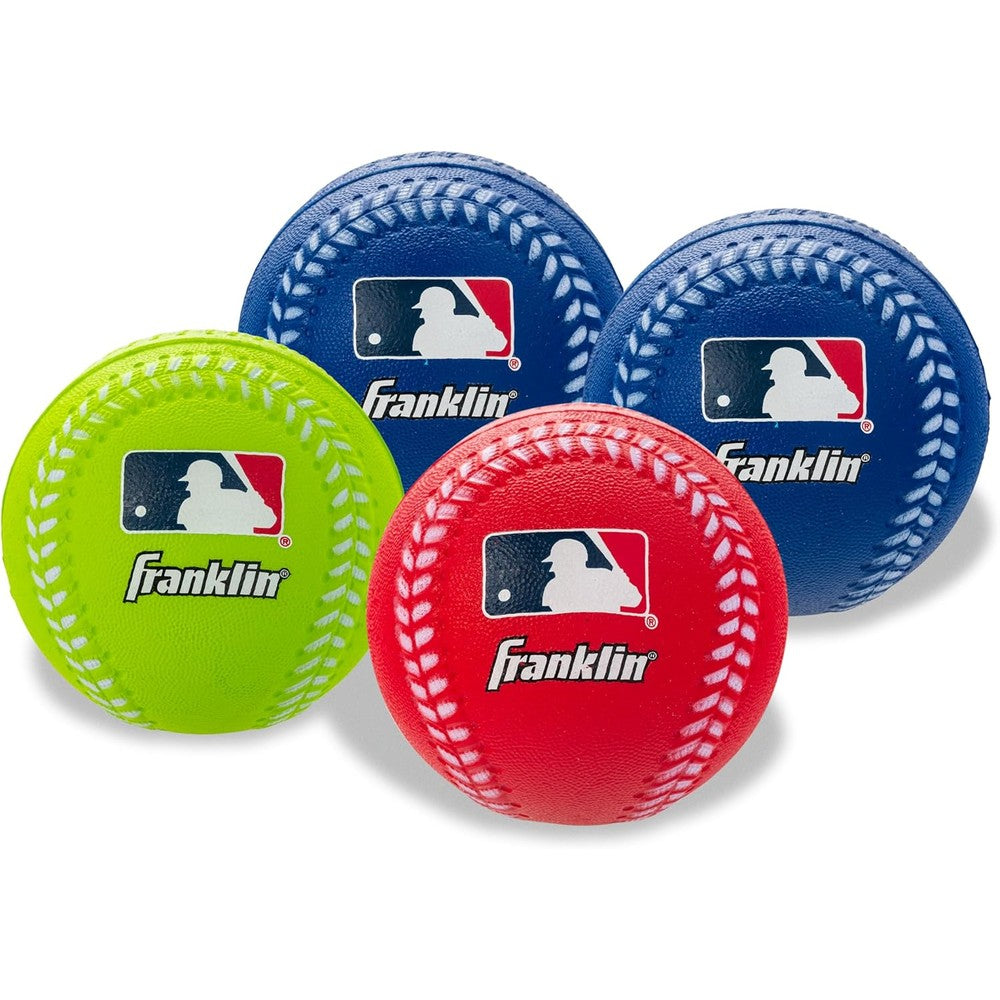 Franklin Sports oversized foam baseballs 4 pack front view