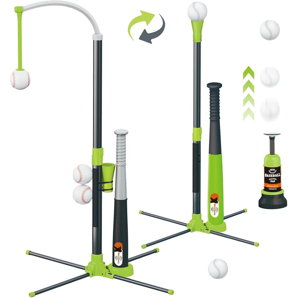 Surelect 3-in-1 T-Ball Set for kids featuring adjustable stand and bats