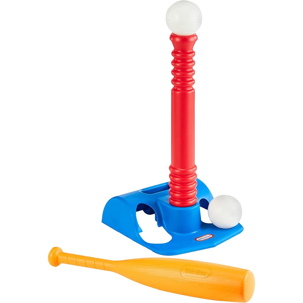 Little Tikes TotSports T-Ball Set with red tee and bat front view