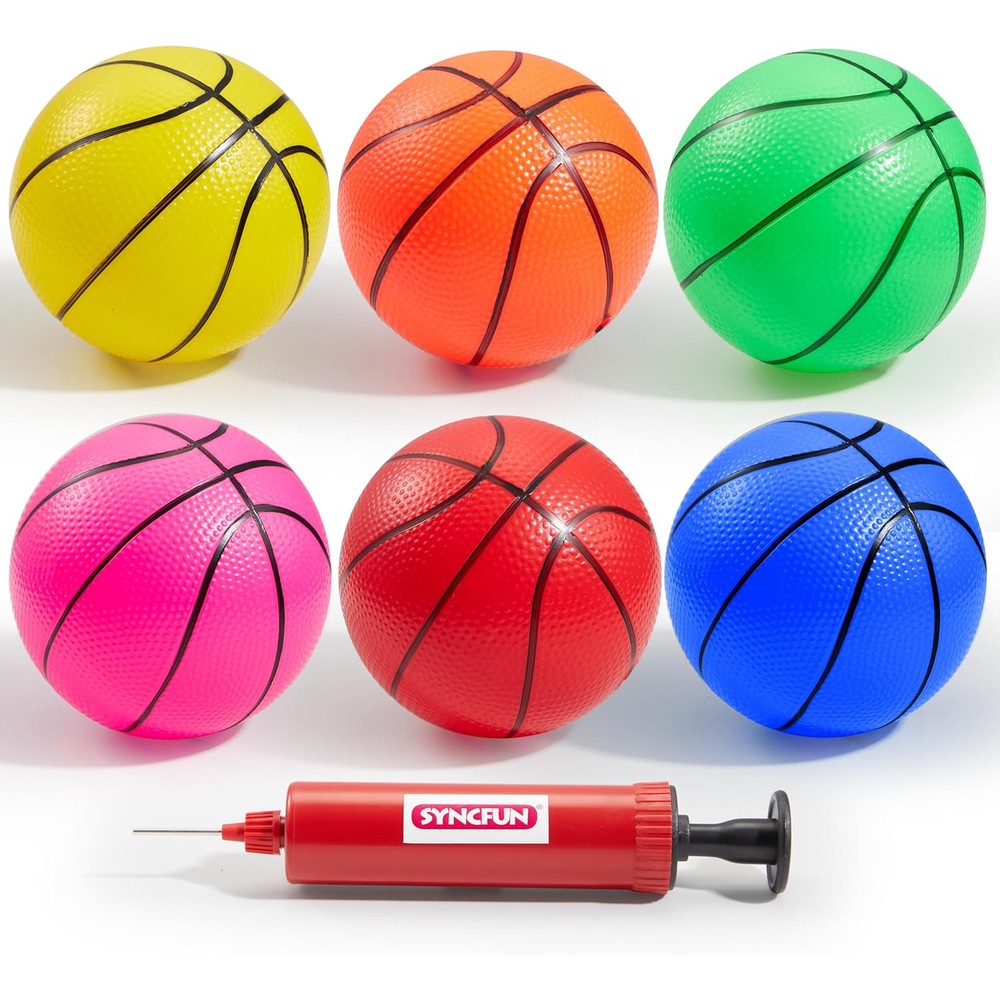 Syncfun 6 piece mini basketball set front view
