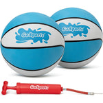 GoSports Water Basketballs 2 Pack front view with hand pump