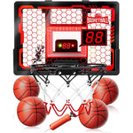 Badgoal indoor basketball hoop pro with red and black honeycomb backboard