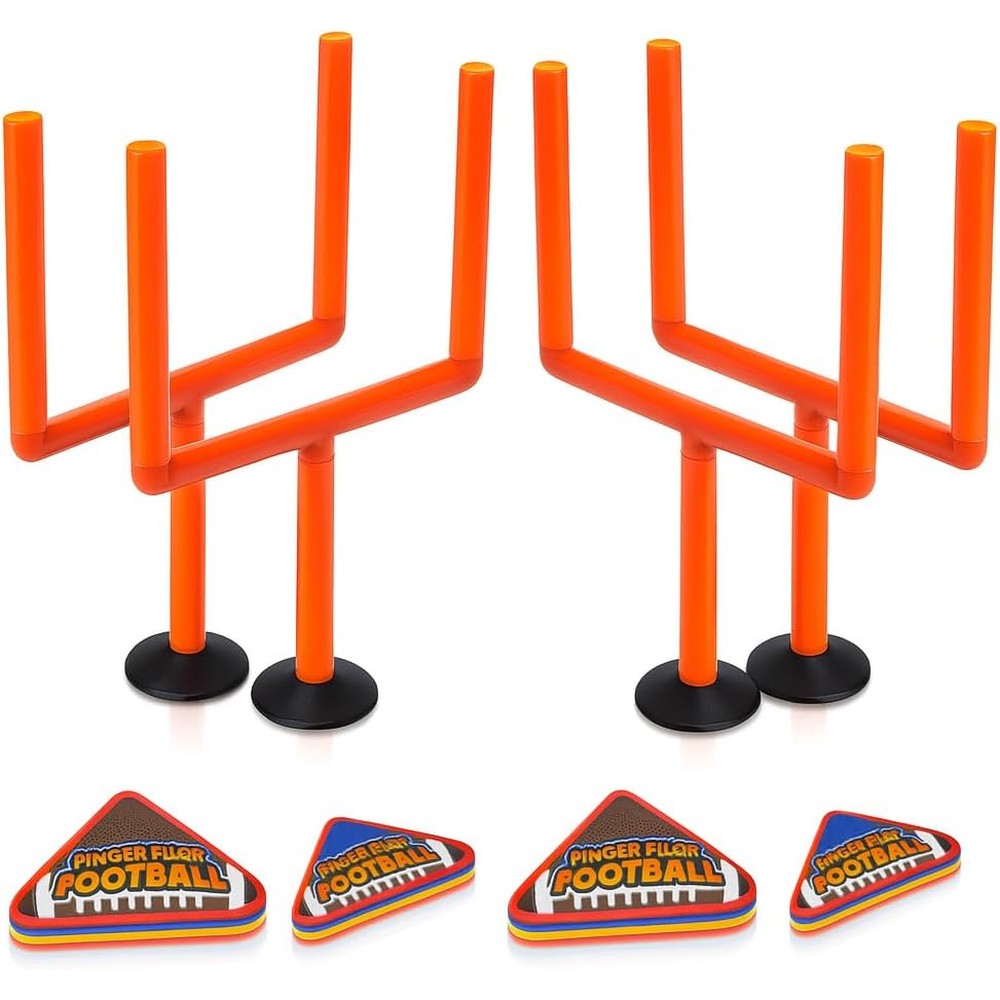 ArtCreativity finger flick football tabletop game front view showing goalposts and foam balls.