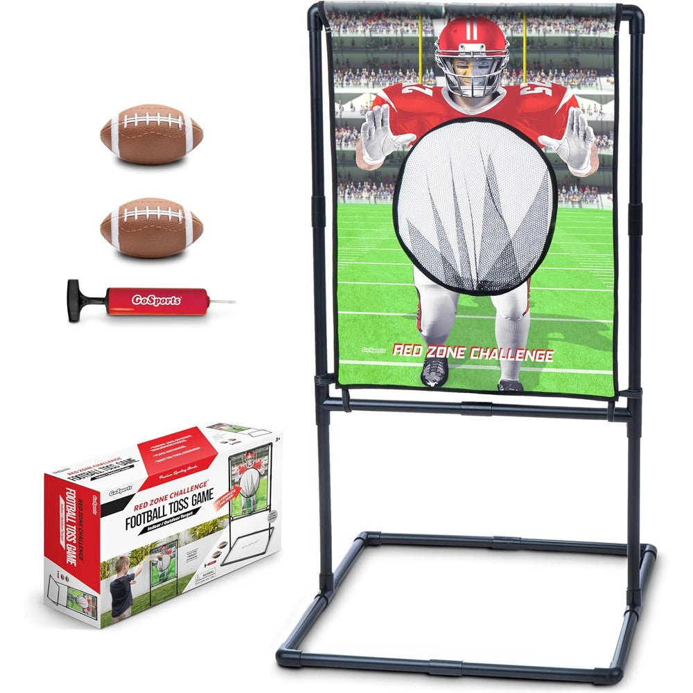 GoSports Red Zone Challenge Football Toss Game front view kids backyard sports toy