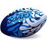 SOAK 9-Inch Water Football front view showing blue and white splash design