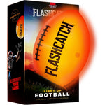 FlashCatch light up football front view illuminated in the dark