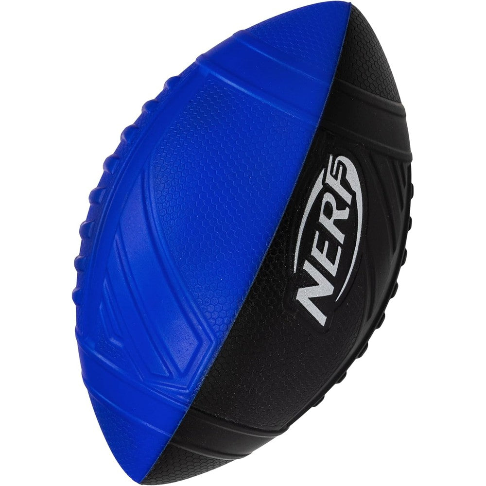 Nerf Pro Grip Football blue foam sports ball front view