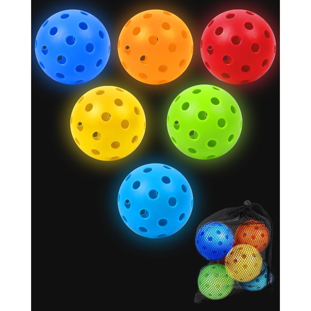 Hotwind 6 pack glow in the dark golf balls front view