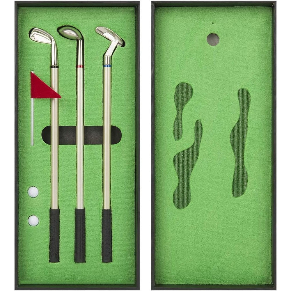 Lantoozi Golf Pen Set front view on office desk