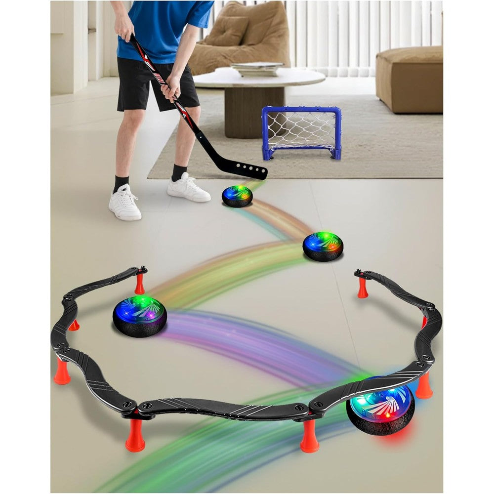 Sporty Play Hockey Stick Handling Trainer front view showing adjustable tracks