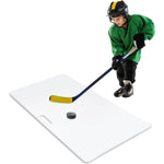 Deekin Hockey Shooting Pad front view showing the sleek white synthetic ice practice surface