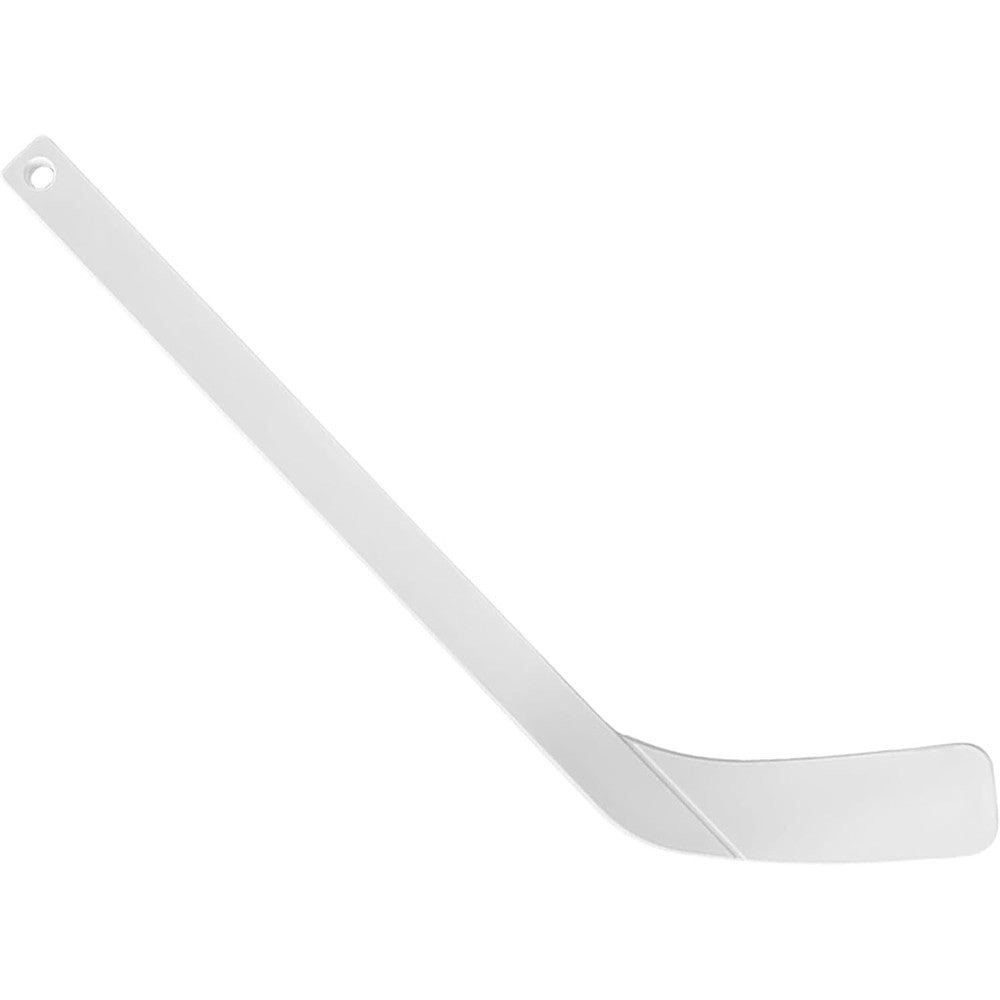 PRISP plastic mini hockey stick front view for indoor knee hockey games