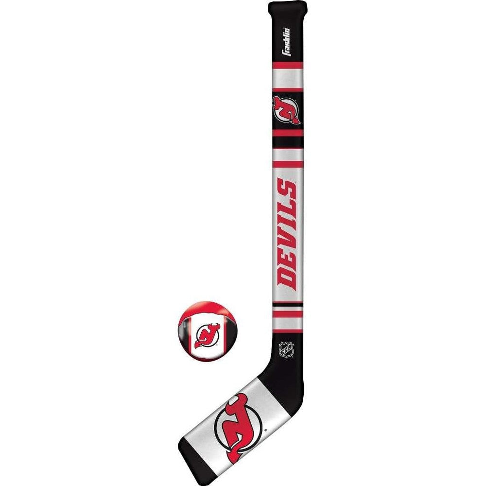 Franklin Sports NHL mini soft hockey stick set front view premium indoor kids sports toy