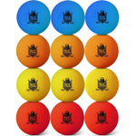 ACE HOCKEY Mini Hockey Balls twelve pack front view showing multi-colored indoor foam balls.