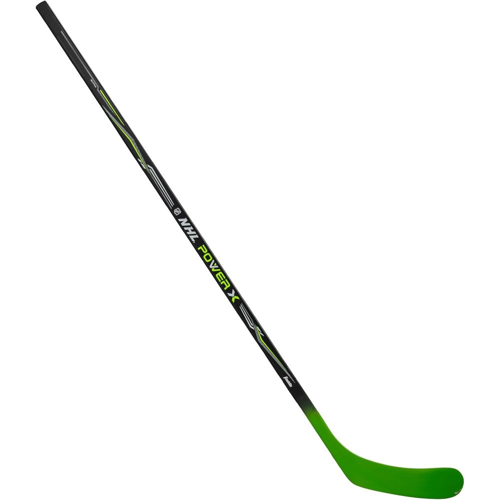 Franklin Sports Ambush Junior Street Hockey Stick front view showing green gradient blade