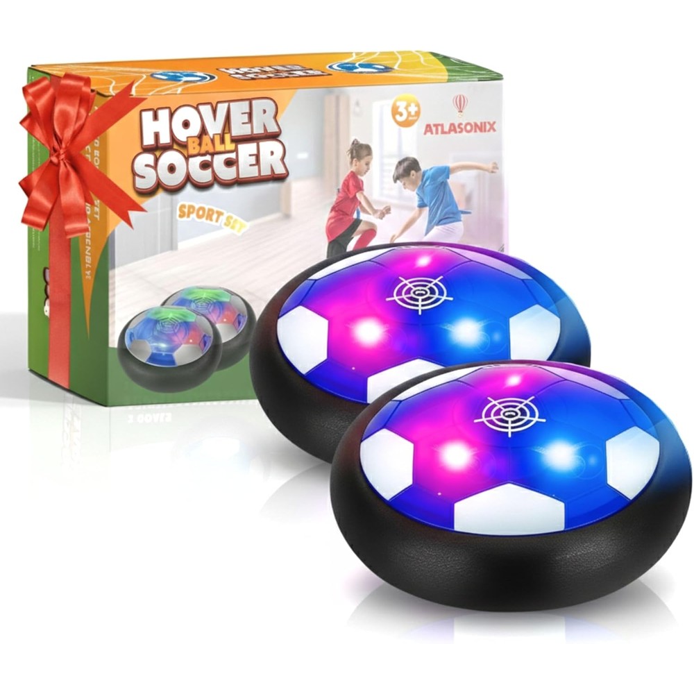 Atlasonix hover soccer ball indoor two pack front view authentic USA imported toy