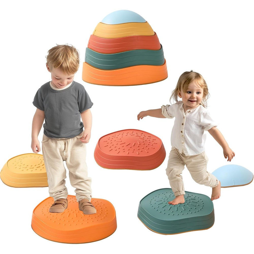 LoomLark balance stepping stones front view sensory toy