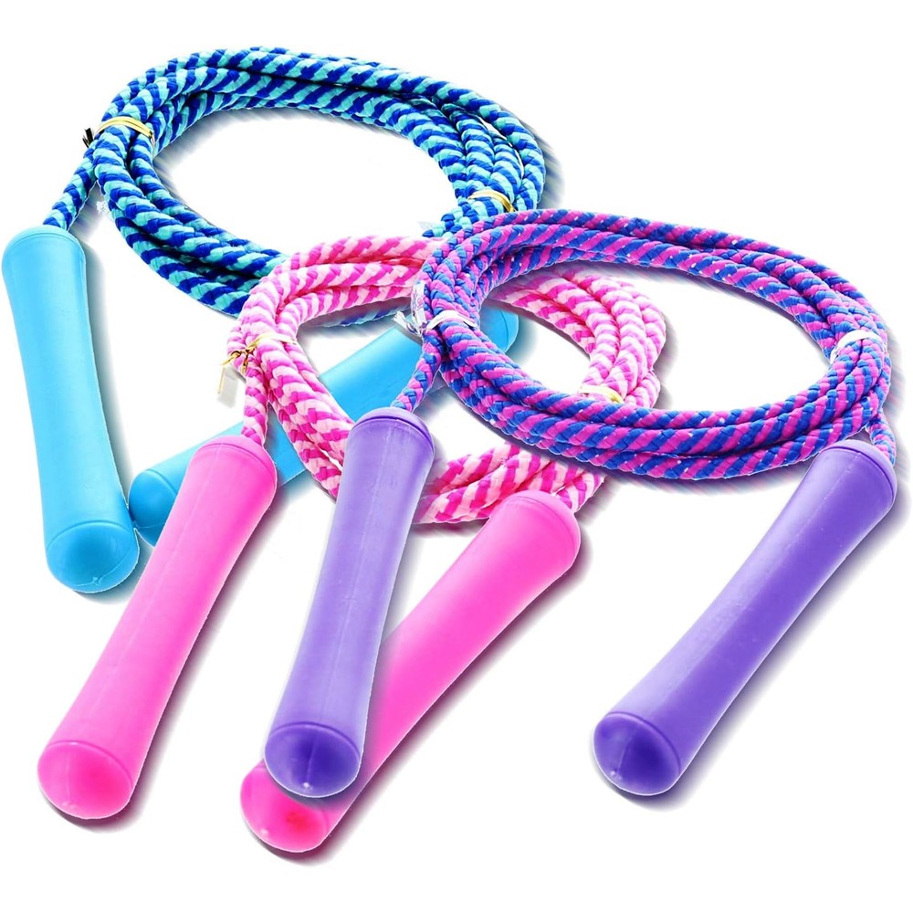 GiftExpress adjustable colorful jump rope set front view