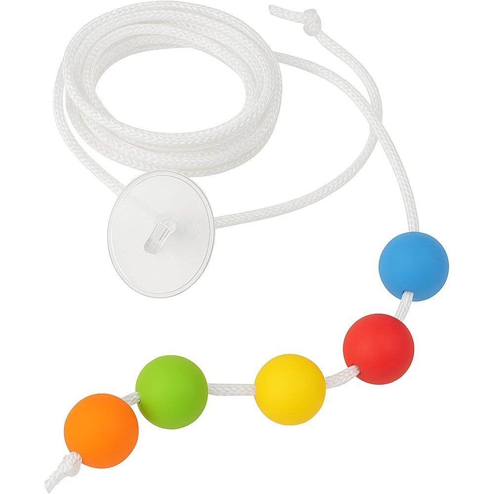 Tiesif 6 foot vision convergence training tool with 5 beads front view