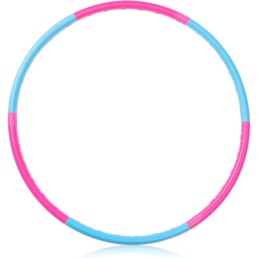 Liberry kids detachable hula hoop front view in blue and pink