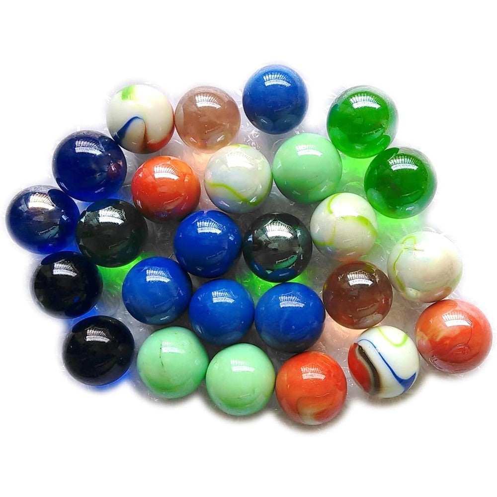 Eldwviz glass shooter marbles twelve piece assorted colors front view