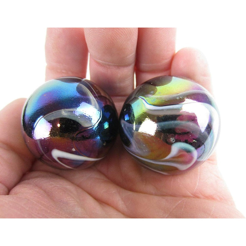 AHDHMCM Milky Way Marbles front view showcasing the large 35mm glass ball design.