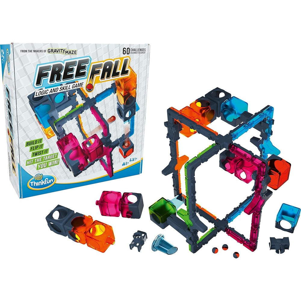 ThinkFun Freefall Logic Based Marble Maze Game front view packaging