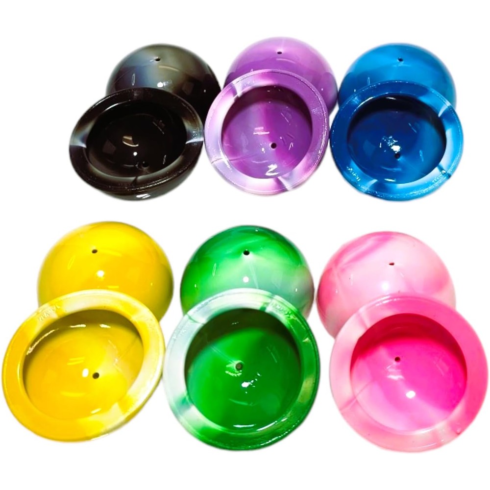 Zugar Land Colorful Rubber Marble Poppers twelve pack front view showing vibrant tie dye designs.