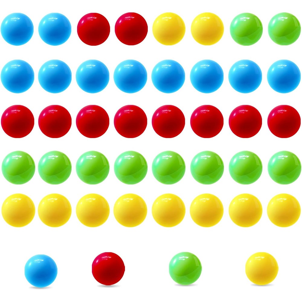 Hotusi game replacement marbles balls front view showing forty colorful fourteen millimeter pieces for board games.