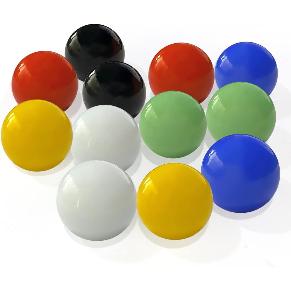 Dodheg sixty pieces glass marbles front view showing six vibrant colors