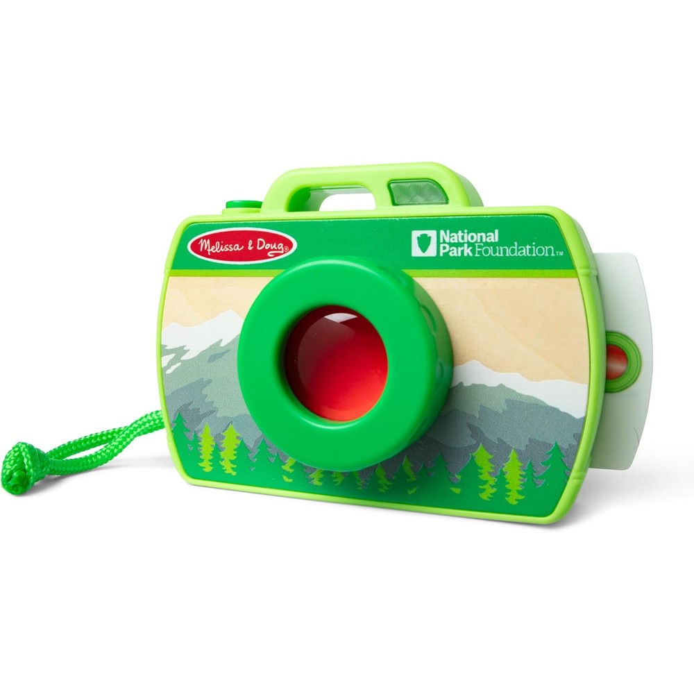 Melissa and Doug Rocky Mountain National Park wooden toy camera front view