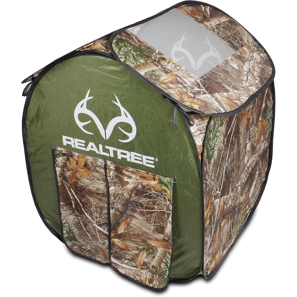 NKOK Realtree Pop Up Playhouse front view showing camouflage design