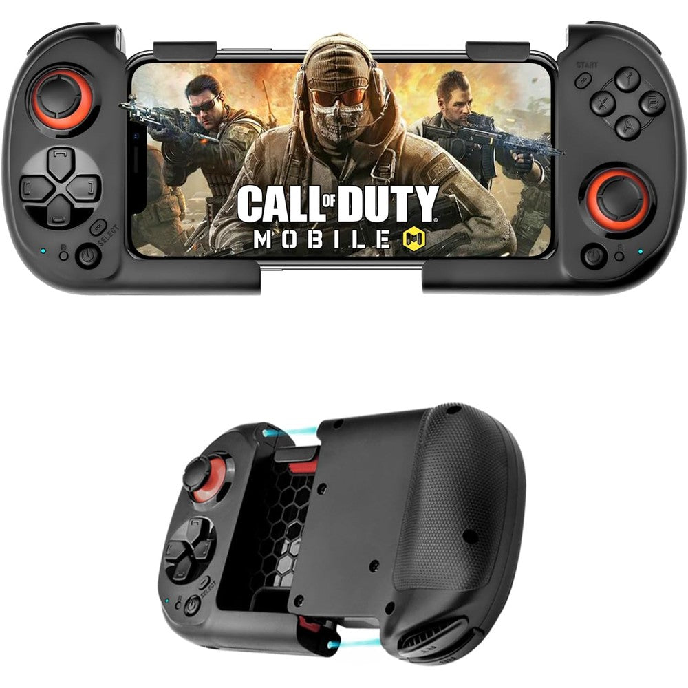 Joso mobile gaming controller front view showing split layout buttons