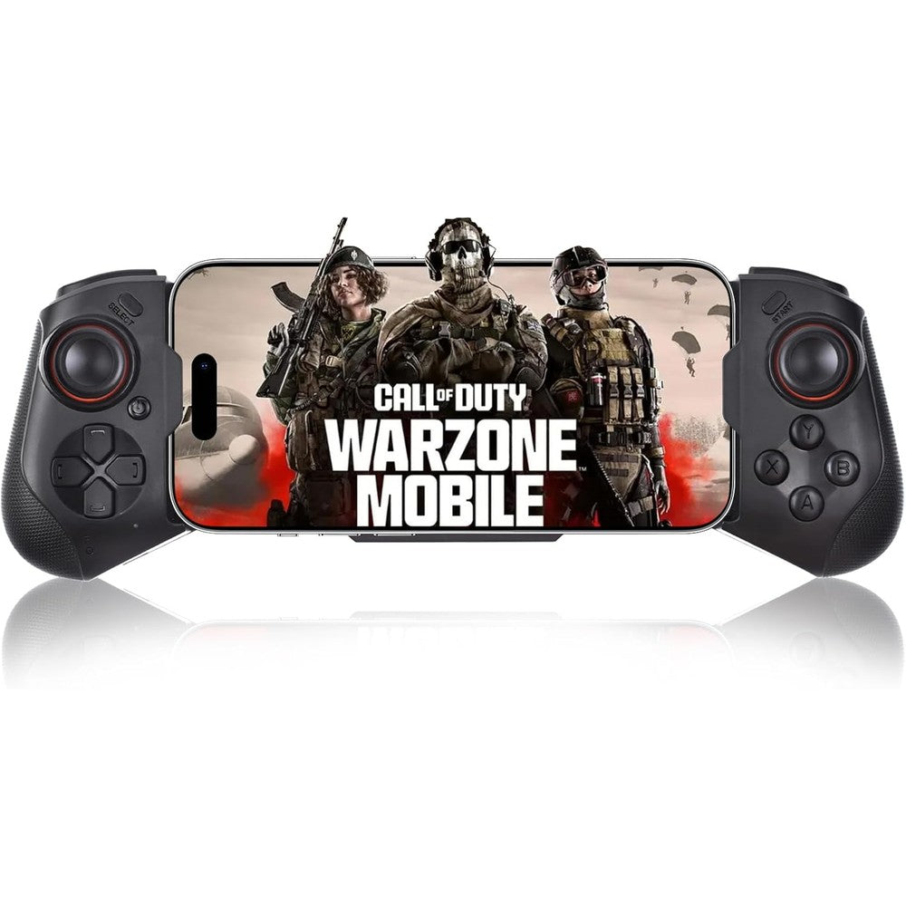 arVin wireless gaming controller front view displaying tactical button layout and analog joysticks