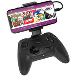 Rotor Riot RiotPWR MFi wired gamepad controller front view showcasing joysticks and d-pad.